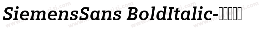 SiemensSans BoldItalic字体转换